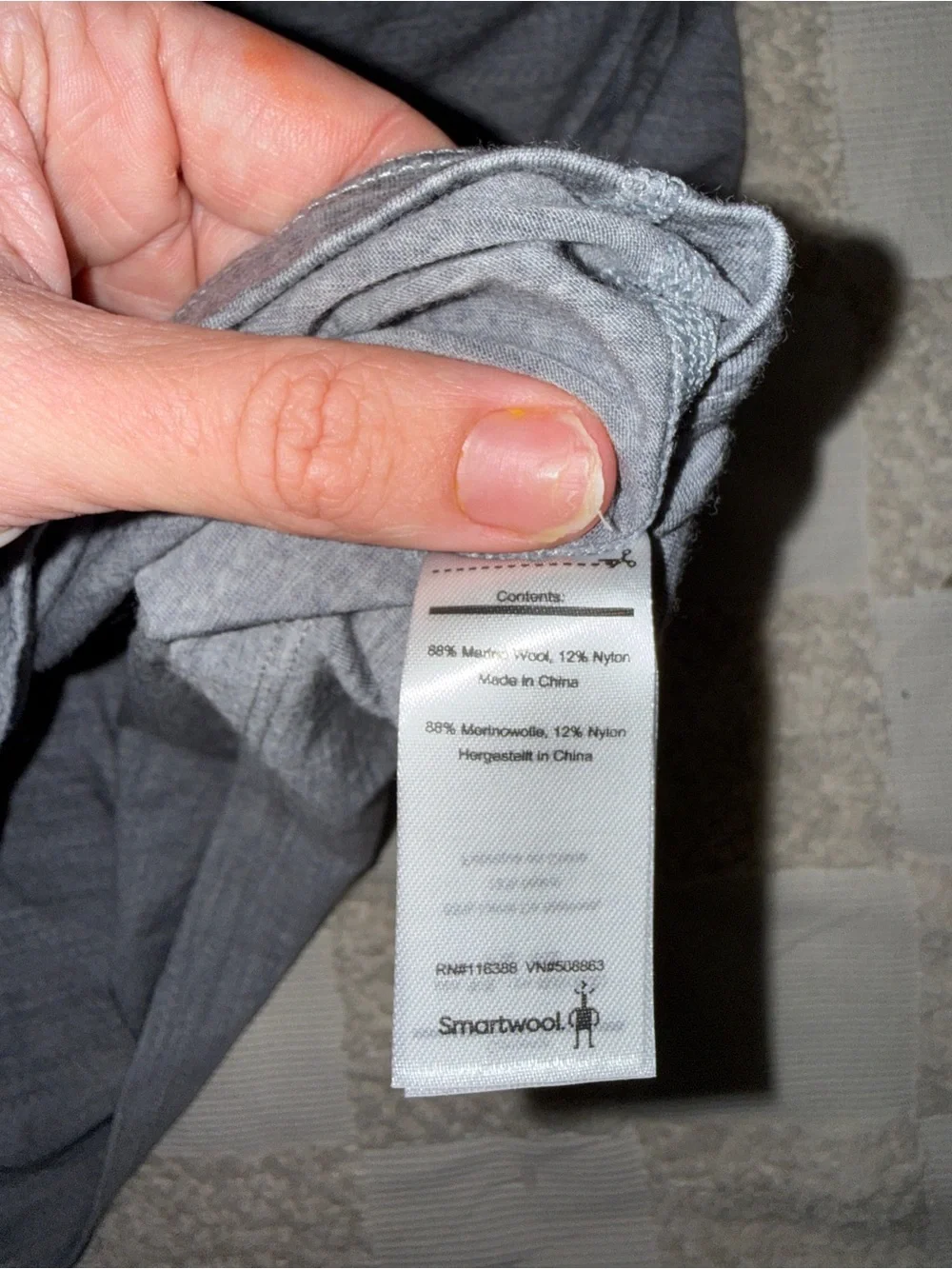 Smartwool Men's Merino 150 Long Sleeve‎ Crewneck Shirt - Gray